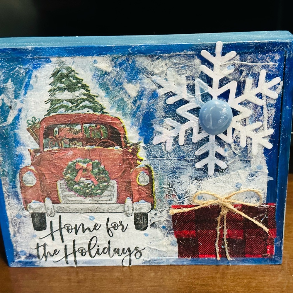 Festive Red Truck Holiday Decor